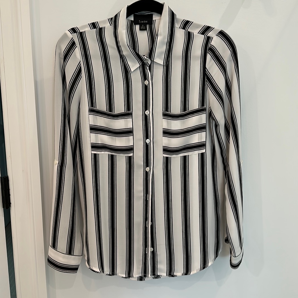 Stripe Button Down Blouse